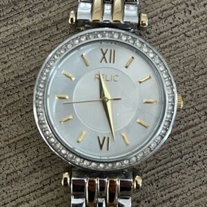 Relic Two-Tone Silver and Gold Watch